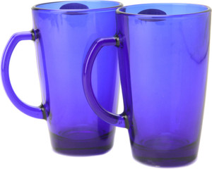 Blue glass outlet mugs