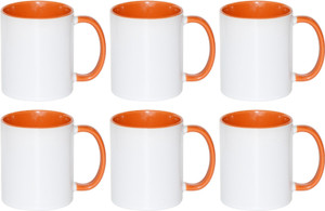 Lolprint 6 Inner plus Handle Orange Ceramic Mug