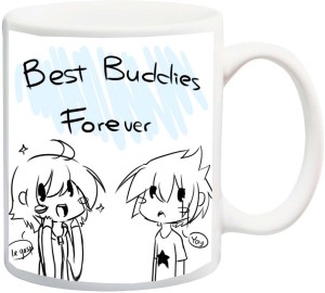 me&you valentine's/friendship day gift for bestie/special friend;best buddies forever printed ceramic mug(325 ml)