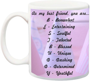 ME YOU Gift for happy Birthday As my best friend printed Ceramic