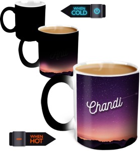 hot muggs you're the magic… chandi magic color changing ceramic mug(350 ml)