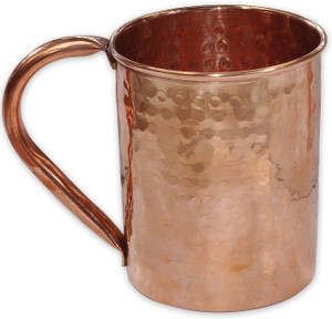 DakshCraft Copper Moscow Mule Hammered Lacquered Finish Copper Mug