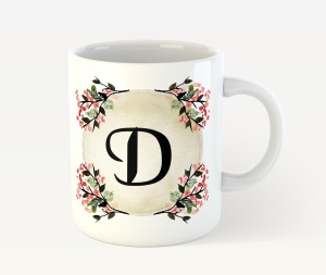 Deeher Gifts 'D' Name Initials Ceramic Coffee Mug Price in India