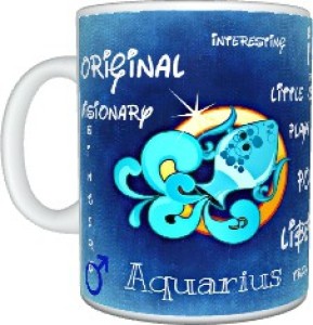 CreativesKart Zodiac Aquarius (M) Ceramic Mug