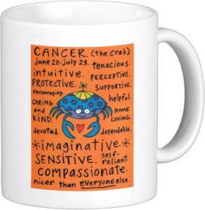 Exoctic Silver Zodiac Signs Zxc Cancer Ceramic Mug