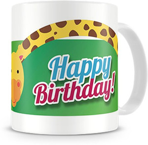 Print Haat Girraffe Happy Birthday Ceramic Mug