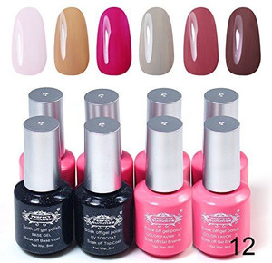 Perfect Summer Sets Colors Gel Nails Polishes Clear Base Coat And