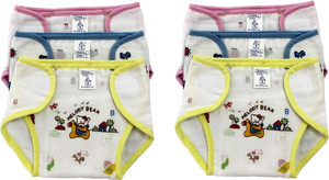 Super Baby New Just Born Photo Print 100% Inside Outside Cotton Double Cloth Washable Reusable Padded Cushioned Diaper/Langot with Velcro,(0-3 months)