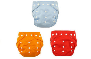 N&M Reusable Nappy Organic Cotton Anti Bacterial Washable Free Size Adjustable WaterProof Covered 0-2 Years