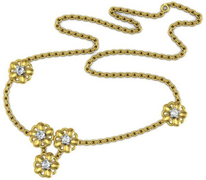 Avsar NECKLACE7A Yellow Gold Precious Necklace