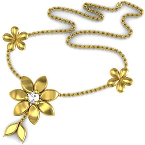 Avsar NECKLACE1A Yellow Gold Precious Necklace