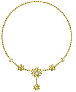 Avsar NECKLACE14YB Yellow Gold Precious Necklace