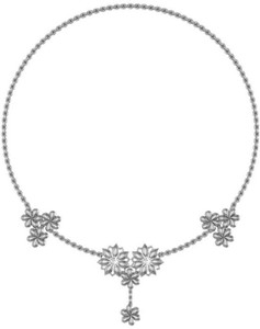 Avsar NECKLACE3WB Yellow Gold Precious Necklace