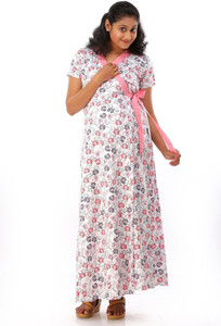 Ziva Maternity Wear Women S Nighty With Robe Multicolor Best Price