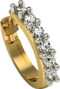 Suvarnadeep Sonakshi Diamond 18K Yellow Gold Plated Gold Nose Ring