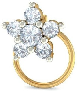 BlueStone Geranium 18kt Diamond Yellow Gold Stud