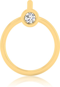 IskiUski Amisi Nose Pin Swarovski Crystal 22K Yellow Gold Plated Sterling Silver Nose Stud