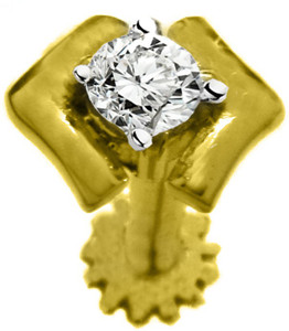 Gunjan Diamond Sparkling & Beautiful Diamond 18K Yellow Gold Plated Gold Nose Stud