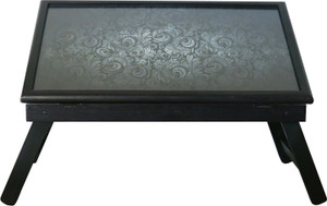 10 am Black & White Table Engineered Wood Study Table