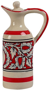 Craftghar Blue Pottery 250 ml Cooking Oil Dispenser