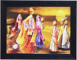Craft Junction Rajasthani Folk Art Design Print Matt Textured Uv