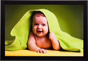 ecraftindia cute baby satin matt textured uv art canvas painting 11