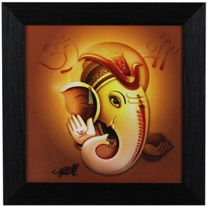 Craftjunction Lord Ganesha Matt Textured Uv Canvas Painting 10