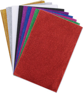 Radhey Glitter Unruled A4 Craft paper
