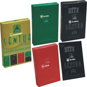Sentur 70 / 70+ / 75 / 80 / 100 GSM (100 Sheet Each Pkt.) Pack of 5 Set Unruled A4 ( 210 mm x 297 mm ) Printer Paper