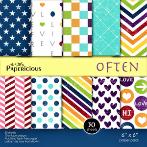 PAPERICIOUS DESIGNER PRINTED 6X6 Multipurpose Paper PAPERICIOUS DESIGNER PRINTED 6X6 Multipurpose Paper