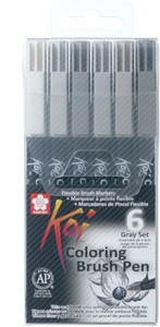 Sakura Koi Coloring Brush Calligraphy