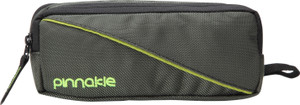 Pinnakle Dual Compartment Shiny Green Art Polyester Pencil Box