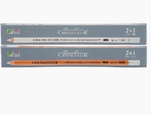 Cretacolor Chalk Pencil - White Soft, Pack of 3