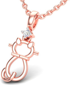 Theme Jewels LPT-0157-14KP 14kt Diamond Rose Gold Pendant