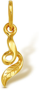 Nishtaa 22K BIS Hallmarked Cubic Zirconia Yellow Gold Pendant