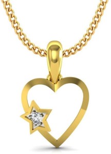 Avsar Heart And Star 18kt Diamond Yellow Gold Pendant