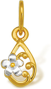 Nishtaa 22K BIS Hallmarked Cubic Zirconia Yellow Gold Pendant