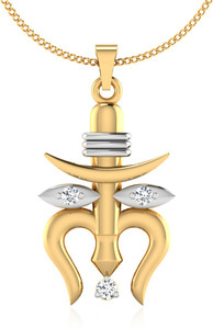 IskiUski The Shivay Durga Diamond 14kt Diamond Yellow Gold Pendant