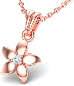 Theme Jewels LPT-0033-14KP 14kt Diamond Rose Gold Pendant