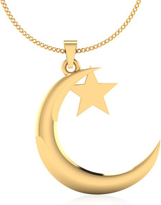 IskiUski The Sparkling Moon 14kt Yellow Gold Pendant
