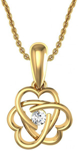 Avsar 14kt Swarovski Crystal Yellow Gold Pendant