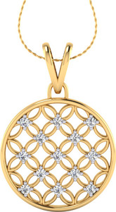 Samaira Gem and Jewelery Love Forever 14kt Swarovski Crystal Yellow Gold Pendant