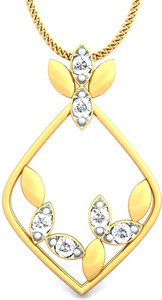 Samaira Gem and Jewelery Spring Sparkle 14kt Swarovski Zirconia Yellow Gold Pendant