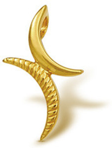 Nishtaa 22K BIS Hallmarked Cubic Zirconia Yellow Gold Pendant