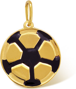 FFF 18k Hallmarked Charm Cubic Zirconia Yellow Gold Pendant