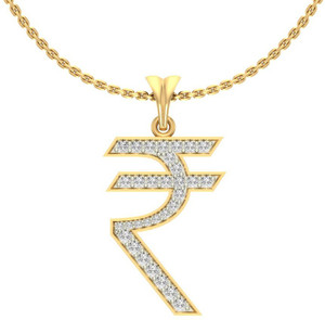Jewels5 Rupee 18kt Diamond Yellow Gold Pendant Price in India