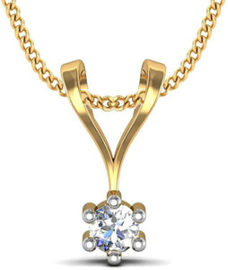 Avsar 14kt Swarovski Crystal Yellow Gold Pendant