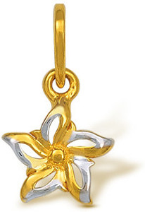 Nishtaa 22K BIS Hallmarked Cubic Zirconia Yellow Gold Pendant