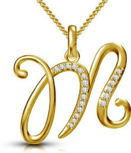 Silverstoli M Letter 18K Yellow Gold 