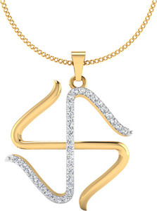 IskiUski The Saatvik Diamond 14kt Diamond Yellow Gold Pendant